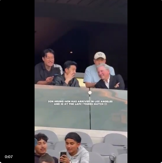 '美축구계 거물이 도착했다' 손흥민 곧장 LAFC 경기 직관…일거수일투족 대대적 조명→'메시의 팀'도 역대급 한국인 MLS 입성 환영