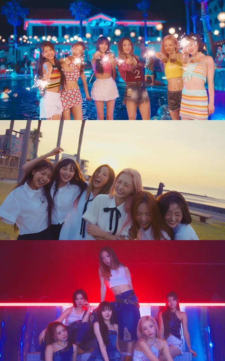 퀸즈아이, 6인조 재편 후 청량한 컴백…'필 더 바이브'로 서머퀸 활약