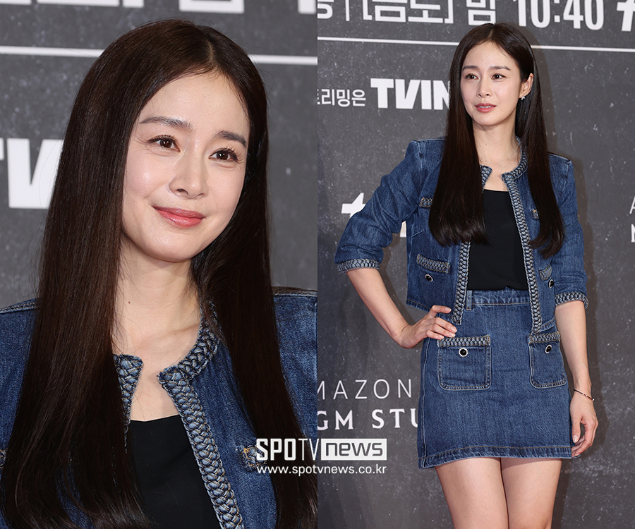 '할리우드도 반하겠네♥' 김태희, 청청패션도 우아하게…독보적인 아우라