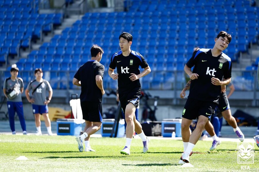 ▲ 오는 7일 오전 6시 미국 대표팀과 A매치 평가전을 앞둔 홍명보호의 뉴욕 훈련 캠프에 합류한 손흥민 ⓒ대한축구협회