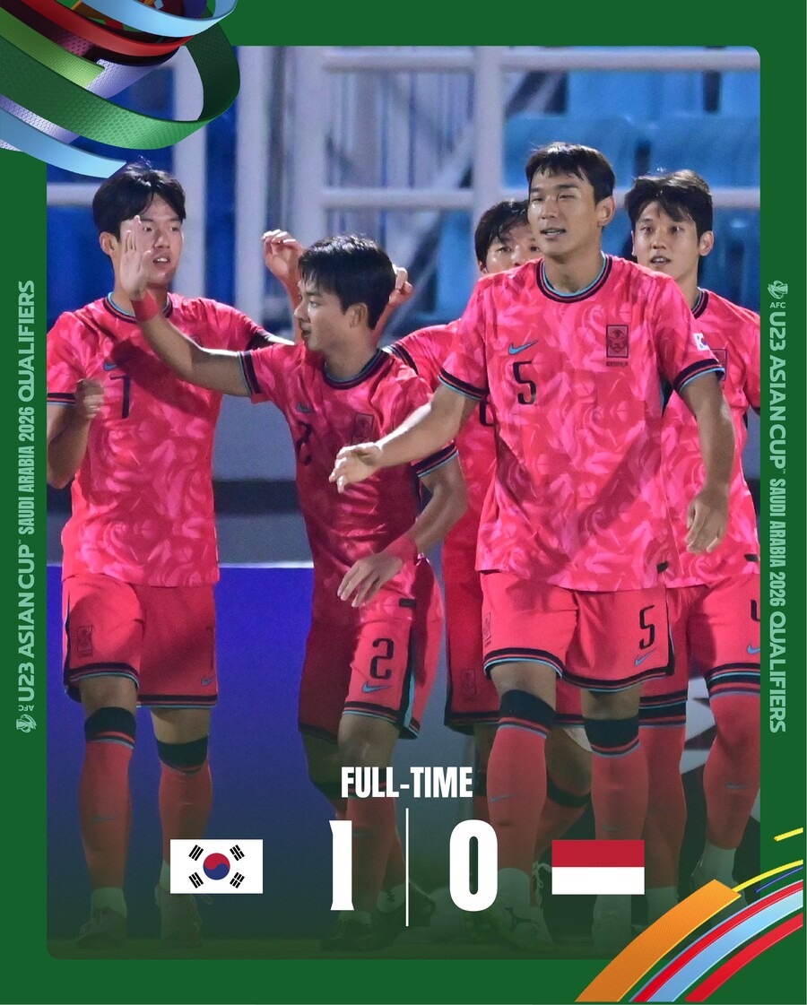 '이민성호' U-23 아시안컵 본선행 쾌거!…인도네시아에 1-0 승리→예선 3전 전승으로 조 1위 통과