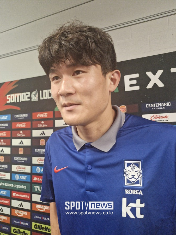[SPO 현장] 대폭소! "오현규, 쟤 왜 저래?" 韓 수비 에이스 김민재가 인터뷰 도중 웃음 터트린 사연