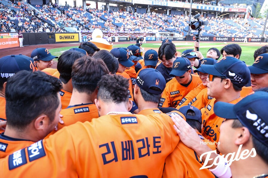▲ 정규시즌 1위를 향한 싸움에서 물러서지 않고 있는 한화 ⓒ한화이글스