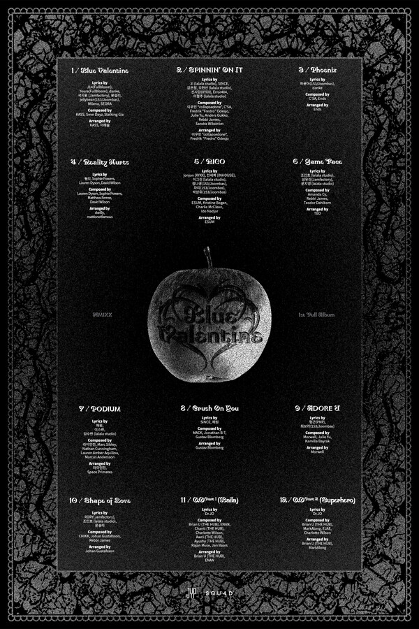 엔믹스, 첫 정규앨범, 타이틀곡은 '블루 밸런타인'…해원-릴리 작사 참여 신보 트랙리스트 공개