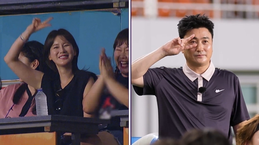 "저렇게 컸어?"…김남일♥김보민 반반 닮은 훈남 아들 '포착'…현장 술렁('뭉찬')