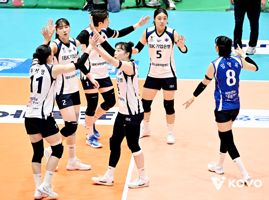 ▲ IBK기업은행 선수들 ⓒKOVO