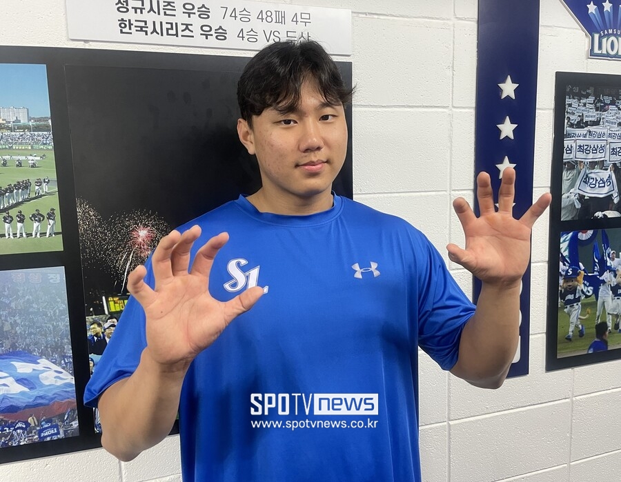'PS 데뷔전'서 1이닝 2K 무실점, 혹시 빅게임 피처?…배찬승 "큰 경기일수록 잘 던지겠다"