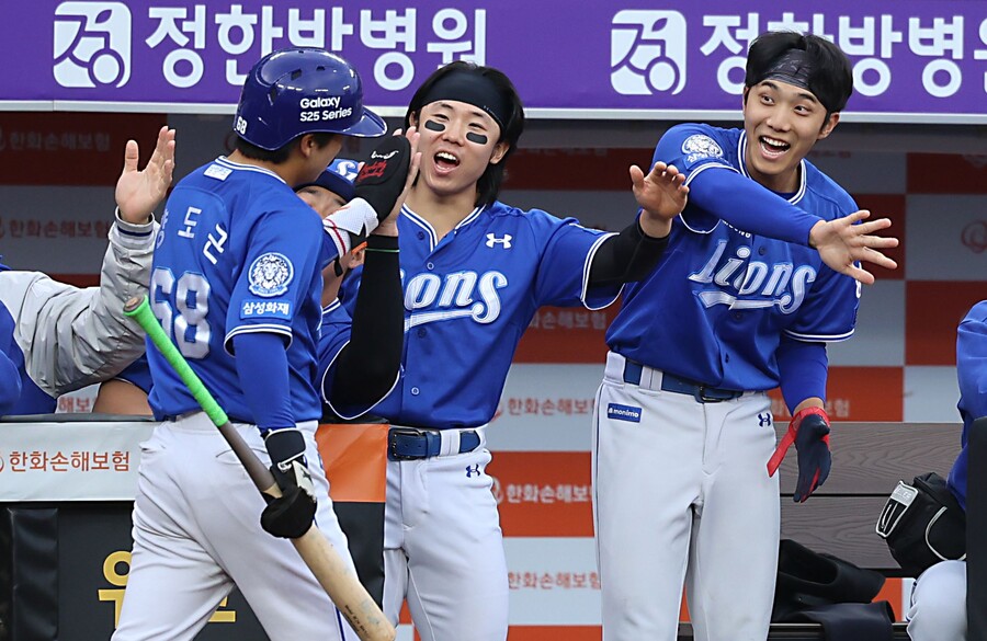 ▲ 왼쪽부터 양도근, 김성윤, 이재현 ⓒ삼성 라이온즈