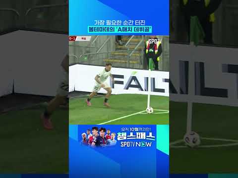 볼테마데, A매치 데뷔골 신고! #shorts