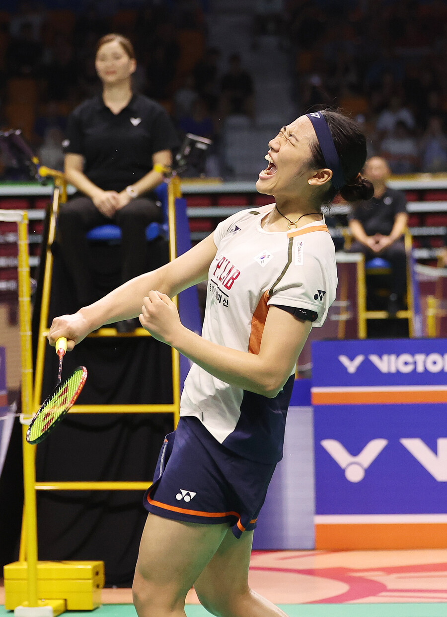 ▲ 덴마크오픈은 BWF 슈퍼 750 등급의 투어다. 세계 상위권 랭커 대부분이 출전한다. 안세영이 최근 아픔을 준 야마구치를 준결승에서 제압했다.  올 시즌 8번째 우승이 걸린 이번 대회 결승에 오르며 세계 최강을 입증할 태세다. ⓒ연합뉴스