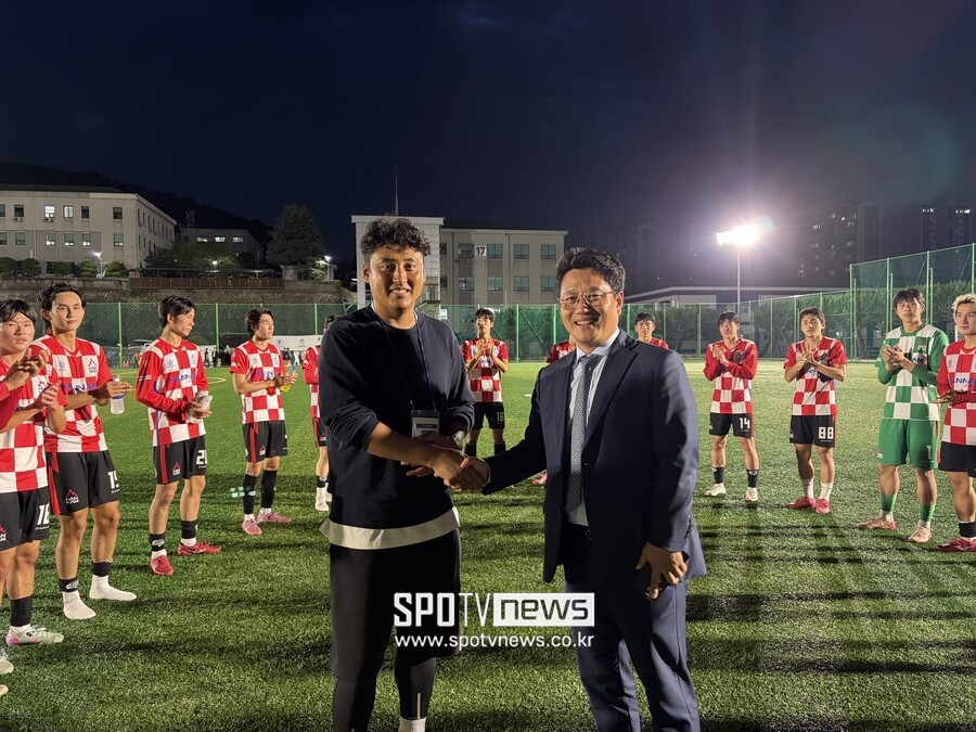 [전국체전] 박한동 회장 전국체전방문, 대학축구 발전위한 현장행보 가속 