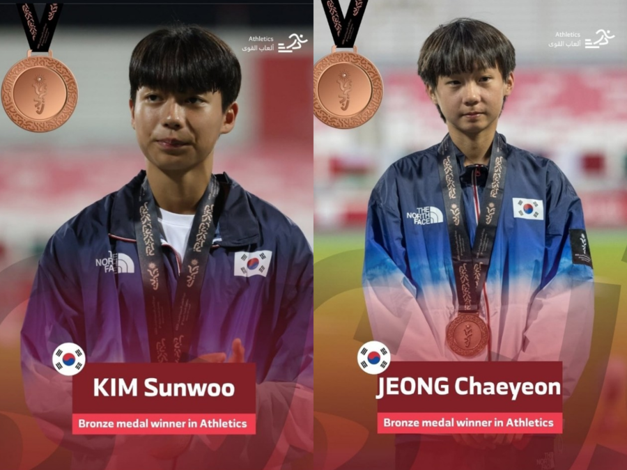 육상 200m 김선우 선수와 육상 경보 5000m 정채연 선수 ⓒ대한체육회