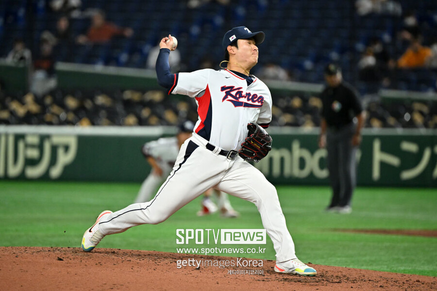 ▲ 2023년 WBC 체코전에 등판한 곽빈.