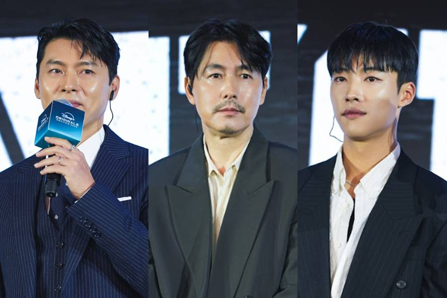 ▲ 현빈, 정우성, 우도환(왼쪽부터), 제공| 월트디즈니 컴퍼니