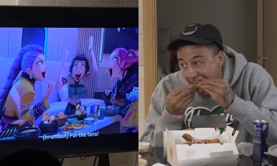 실화냐? '케데헌' 보며 치킨 뜯는 린가드 퇴근 일상…韓 더빙판 섭렵('나혼산')