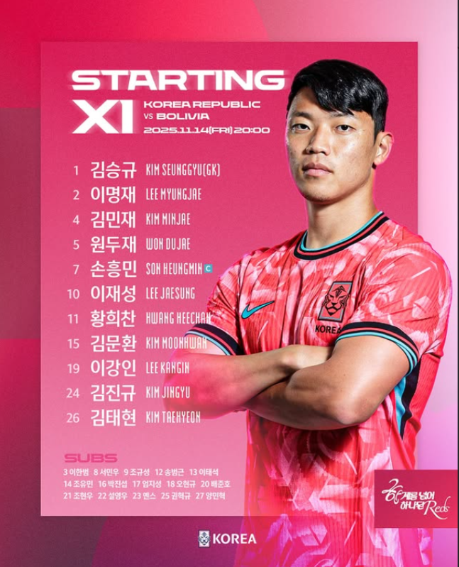 ▲ 14일 대전월드컵경기장에서 열린 남자축구 국가대표 A매치 평가전 대한민국과 볼리비아의 경기.ⓒ대한축구협회