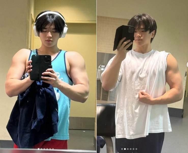 '윤민수 아들' 윤후, 美서 마동석으로 크고 있는 근황