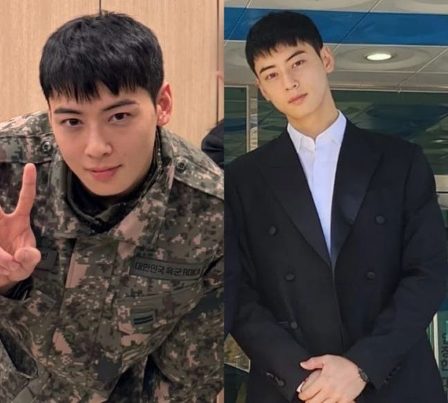 차은우, 軍 까까머리로도 못 가리는 美친 미모 '얼굴천재 군대 근황'