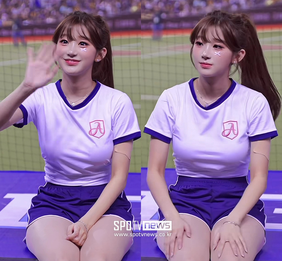이주은 치어리더, 섹시한 꿀벅지+앉아 있어도 우월한 S라인