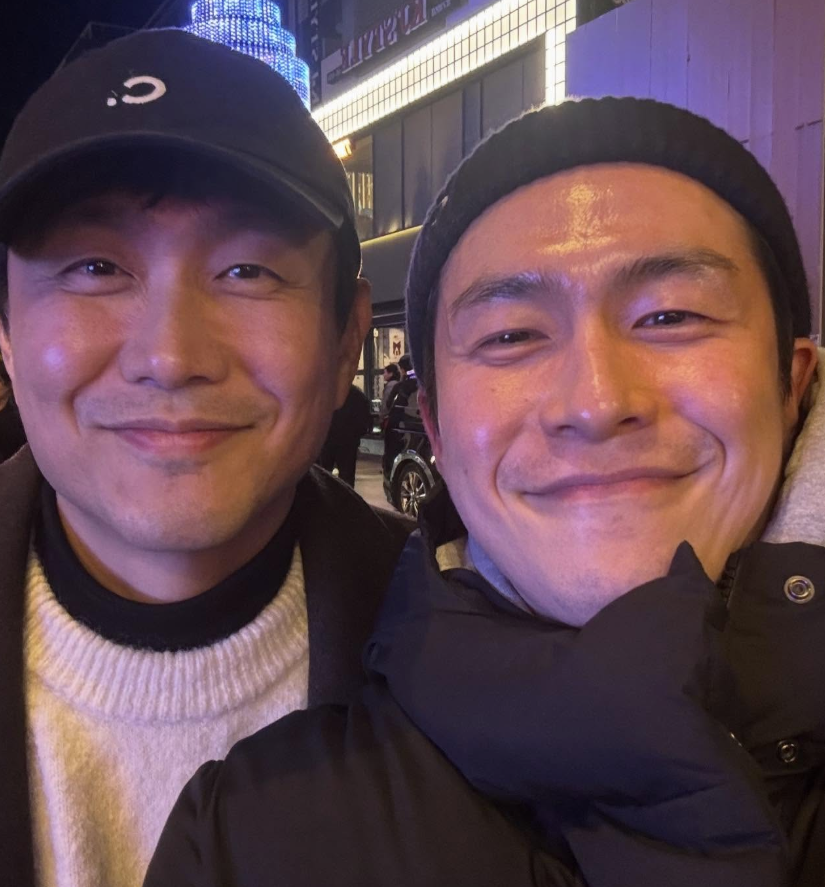이재원, 도플갱어 오정세와 만났다…'연예계 대표 닮은 꼴의 투샷'