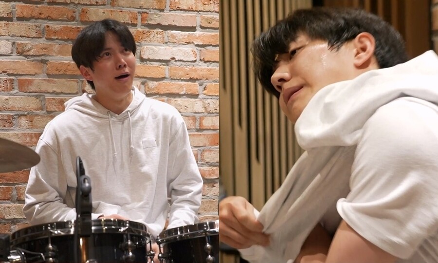 데이식스 도운, 낚싯대 대신 드럼채 잡았다…본업 천재 면모 발휘('나혼산')