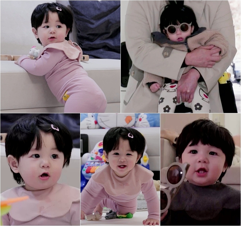 심형탁子 하루, 올핑크 패션+토실토실 뒤태…치명적 귀여움('슈돌')