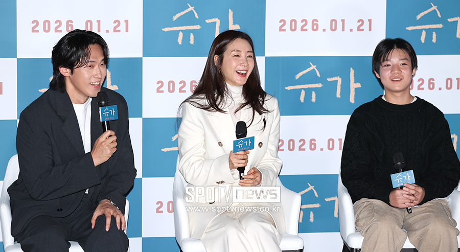 [포토S] 민진웅-최지우-고동하, '진짜 가족 같아~'