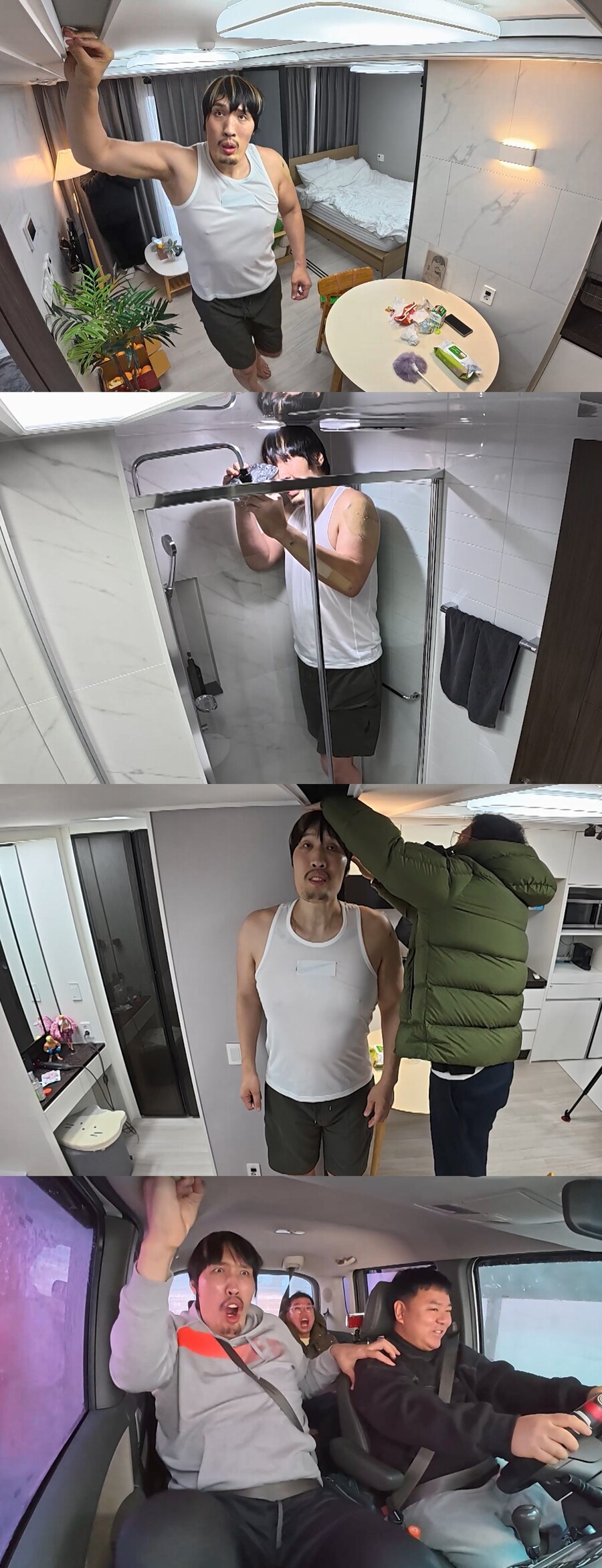 '217cm' 최홍만, 자택 샤워부스 감금 사태→무릎 꿇고 셀프 주유('전참시')