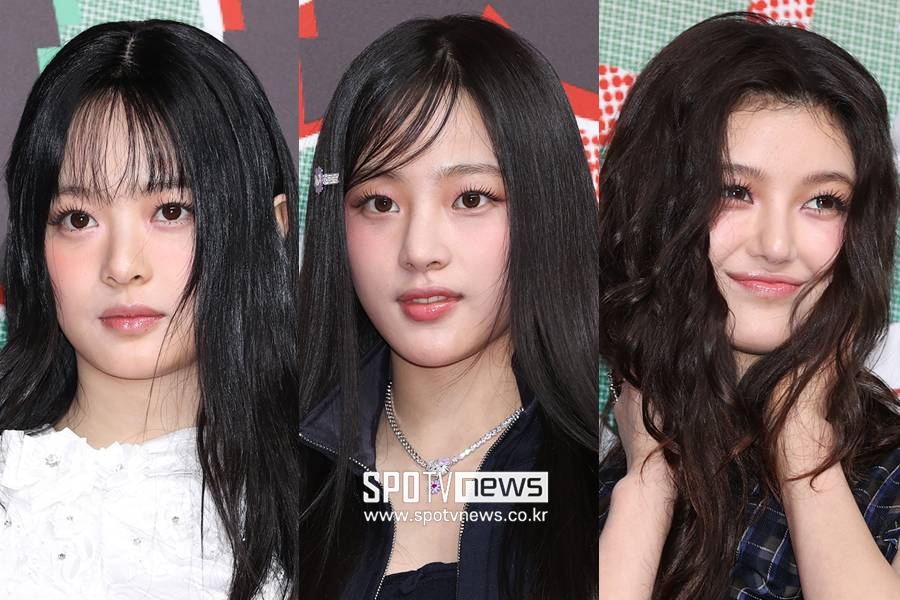 ▲ 뉴진스 하니, 민지, 다니엘(왼쪽부터). ⓒ곽혜미 기자
