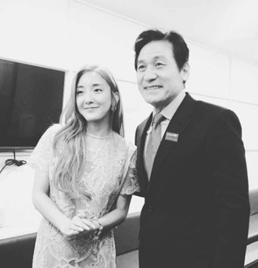 ▲ 바다(왼쪽), 故안성기. 출처| 바다 인스타그램