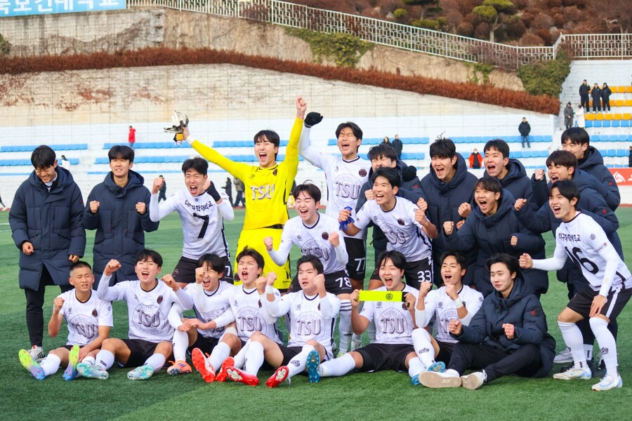 [스포티비뉴스X한국대학축구연맹 프레스센터]'완벽한 결승골' 대구과학대 백승준, 팀 창단 첫 승리 주인공 우뚝