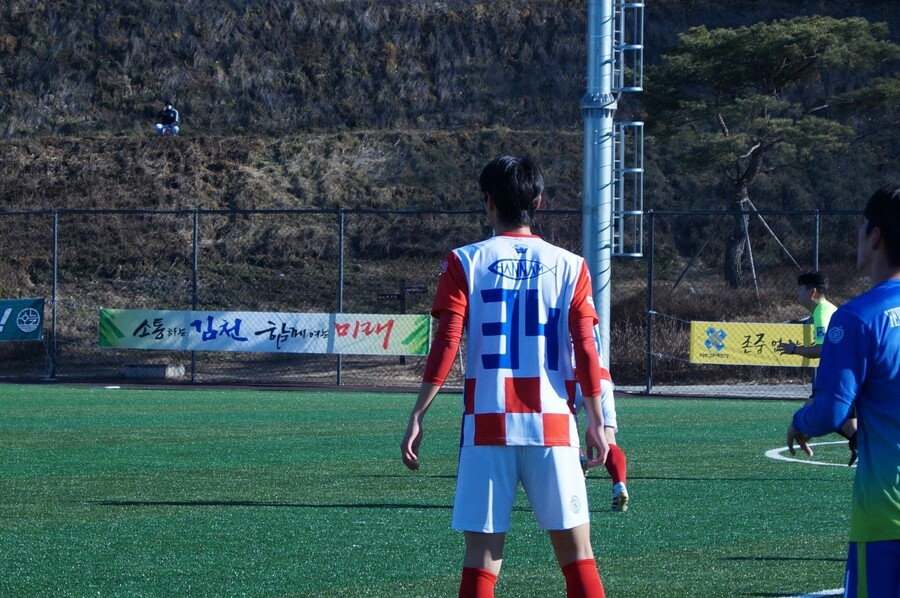 ▲ 전북 현대 유스 영생고 출신으로 한남대에 재학 중인 강진훈.  ⓒ한국대학축구연맹