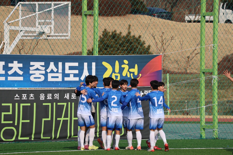 ▲  1-2학년 대학축구연맹전 4강에 진출한 단국대, 경희대에 2-0으로 이겼다. ⓒ한국대학축구연맹