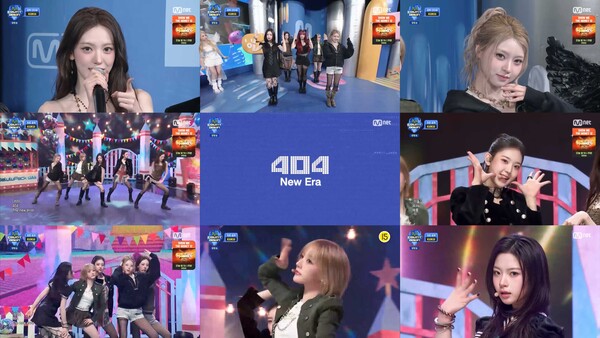 '엠카' 키키, '404 (뉴에라)' 완벽 퍼포먼스…국내외 음원차트 장악→'뮤뱅'으로 컴백 열기 잇는다