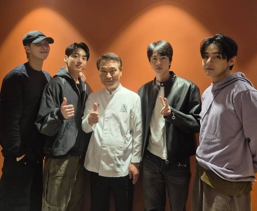 컴백 앞둔 방탄소년단, 후덕죽 셰프 만났다…"글로벌 스타와 함께"