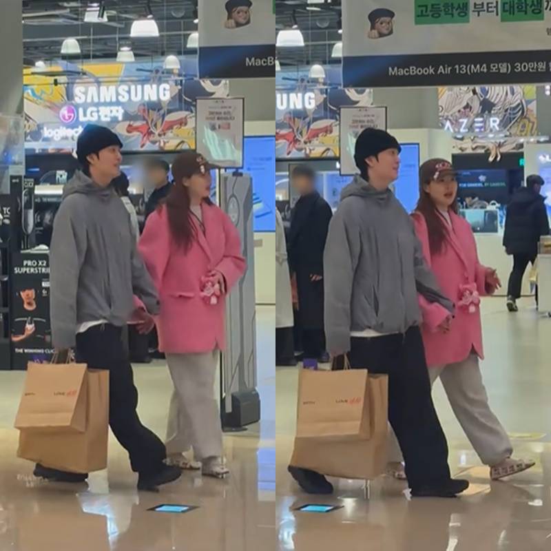 현아, ♥용준형과 쇼핑몰 데이트 포착…임신설엔 "사실 아냐"[종합]