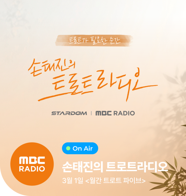 '손태진의 트로트 라디오', 팬투표형 음악차트 도입…'월간 트로트 파이브' 3월부터 실시