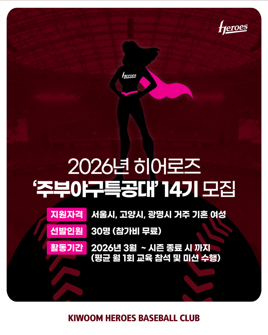 키움 '특공대' 세력 넓힌다…서울·고양·광명시 주부 야구 팬 대상 '주부 야구 특공대' 모집