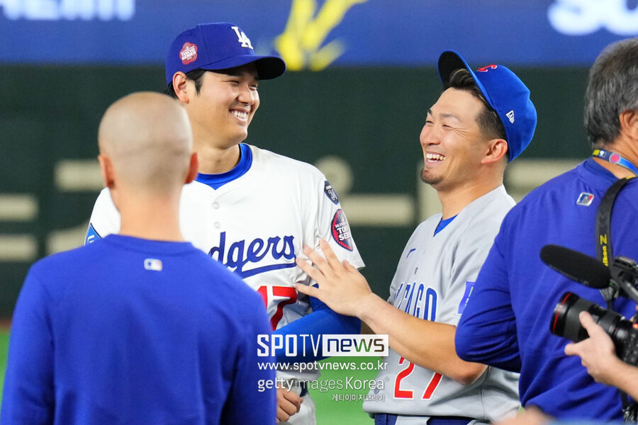 "오타니가 쏴야죠"→"밥 먹으러 온 것 아냐"→"미안합니다" 오타니와 스즈키, 인터뷰하랬더니 만담을?
