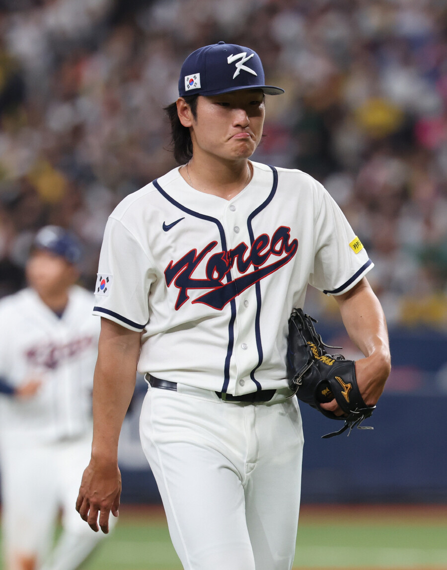 "화가 났다" 곽빈 왜 156km 던지고 반성했나…WBC 리허설 끝, 손톱 깨져도 변명 한마디 없었다
