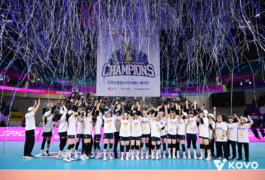 ▲ 도로공사가 정규리그 1위를 확정했다. ⓒKOVO