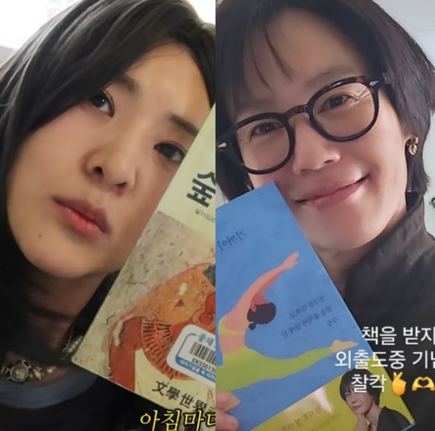 ▲ 코미디언 강유미(왼쪽)와 배우 김지호. 출처|강유미 인스타그램, 김지호 인스타그램