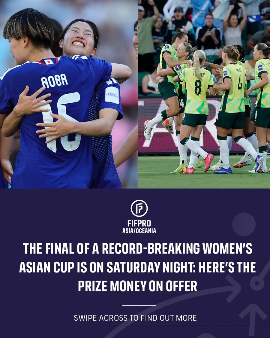 FIFPRO 아시아·오세아니아 지원 속 흥행 성공…AFC 여자 아시안컵 역대 단일 경기 최다 관중 신기록