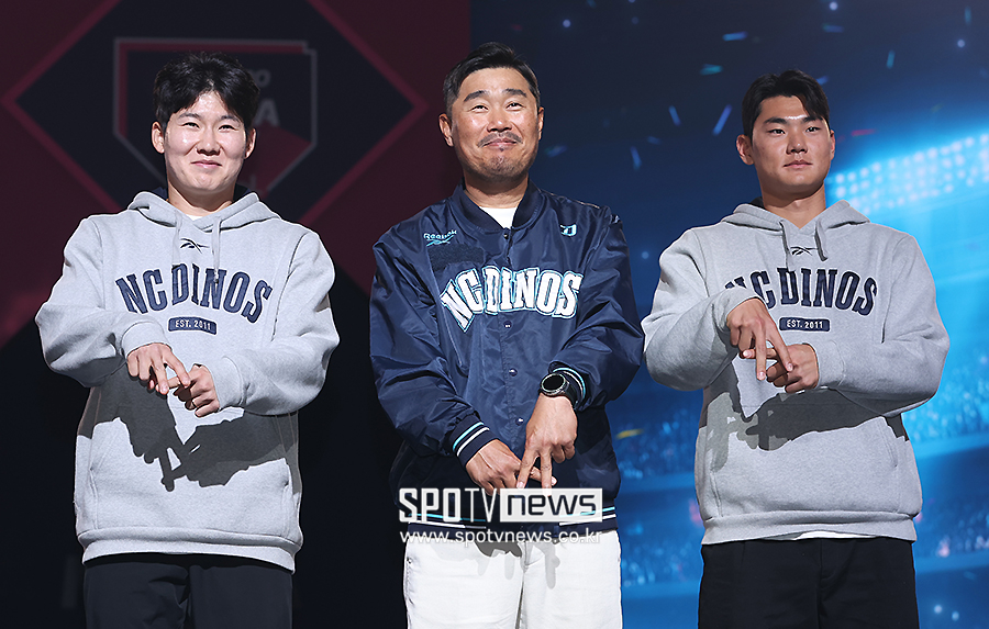 ▲ 박민우 이호준 감독 김주원 ⓒ곽혜미 기자