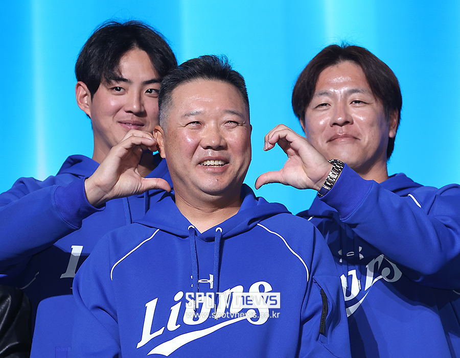 ▲ 구자욱 강민호 박진만 감독 ⓒ곽혜미 기자
