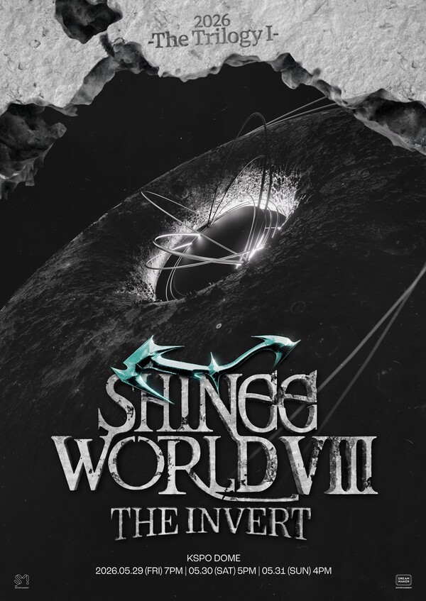 ▲ 샤이니 여덟 번째 콘서트 '더 인버트' 포스터. 이번 콘서트의 티켓 예매는 멜론티켓에서 진행되며, 3월 30일 오후 8시 팬클럽 선예매, 4월 1일 오후 8시 일반 예매가 시작된다. 제공|SM엔터테인먼트