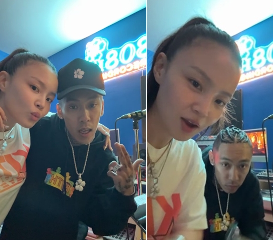 도끼-이하이, 열애설 중 라방 '어깨동무까지'..오직 신곡 열혈 홍보 [이슈S]