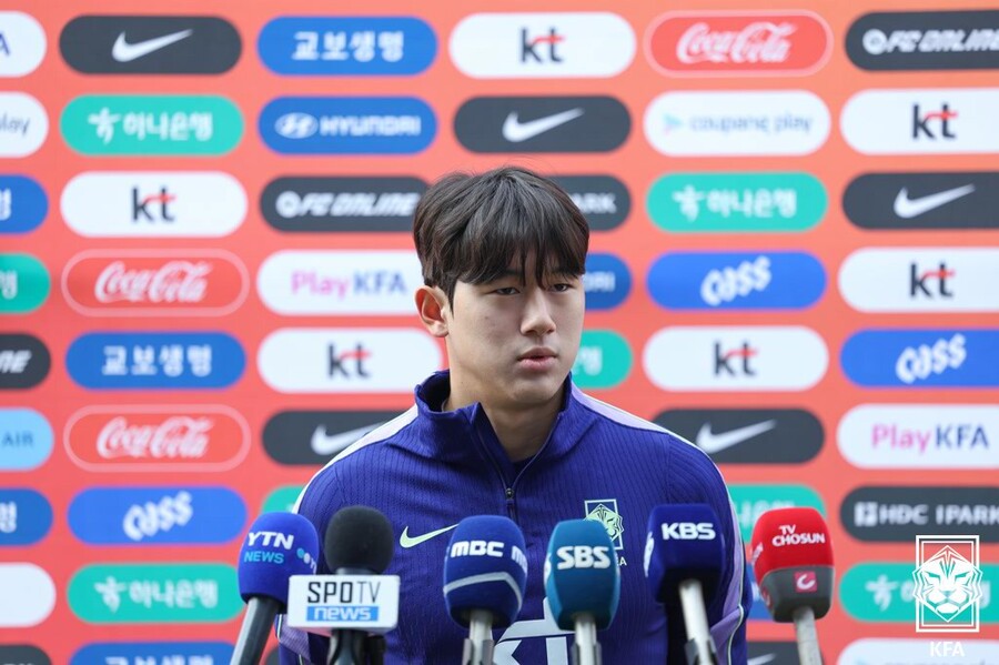 ▲ 이민성 감독 체제에서 핵심 자원으로 떠오른 윤도영은 이번 소집을 통해 자신의 가치를 확실히 각인시키겠다는 각오다. 이에 더해 한일전 승리도 목표로 삼았다. ⓒ대한축구협회