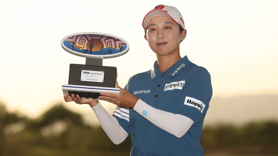 "KIM은 인성도 훌륭해요" 2주 연속 우승 다툰 호적수도 인정…"코르다 유일의 문제는 김효주를 만난 것" LPGA 격찬