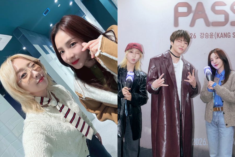 ▲ 투애니원 멤버 공민지와 산다라박이 우정을 과시했다. 출처|공민지 인스타그램